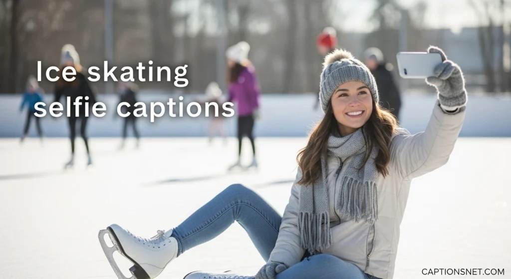 Ice skating selfie captions