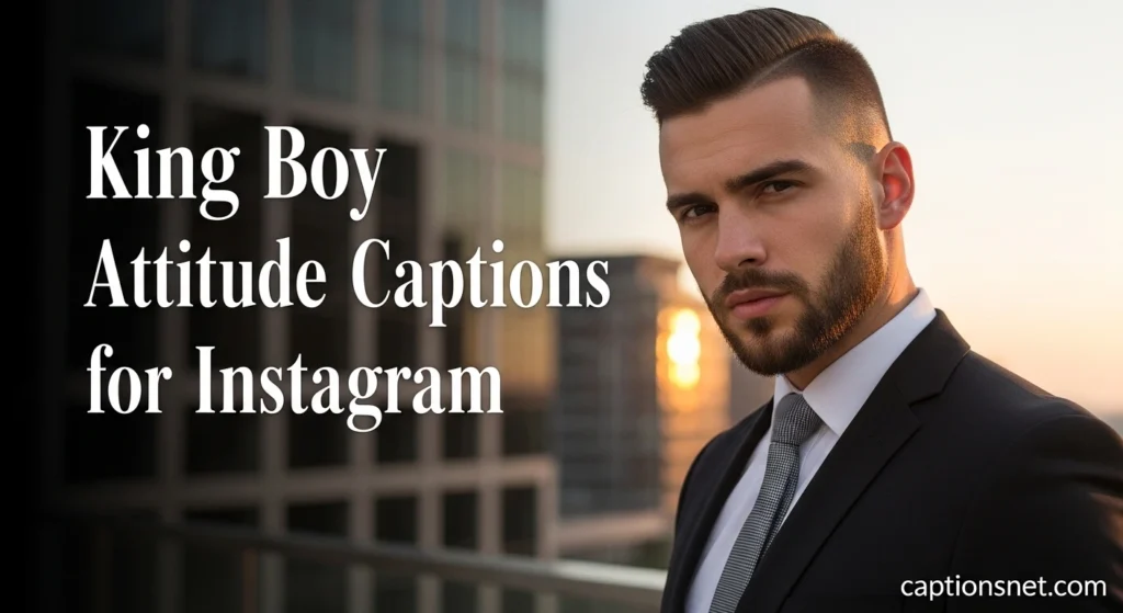 King Boy Attitude Captions for Instagram