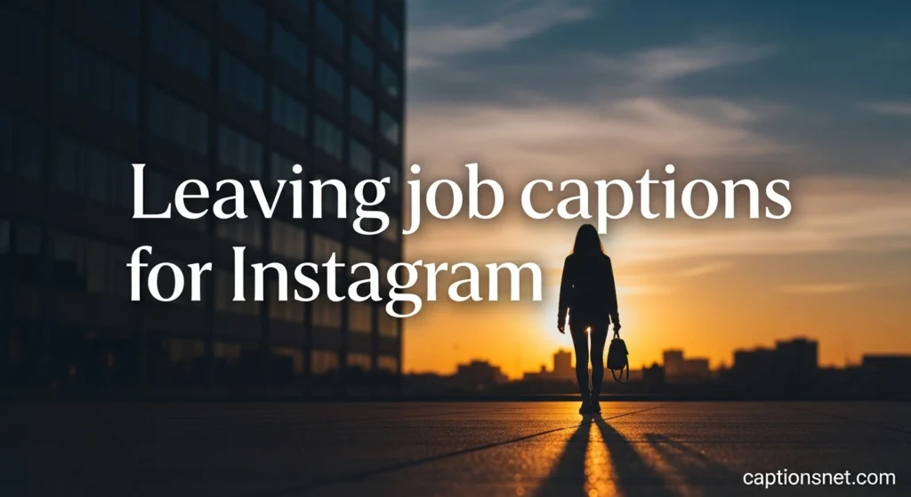 Leaving job captions for Instagram
