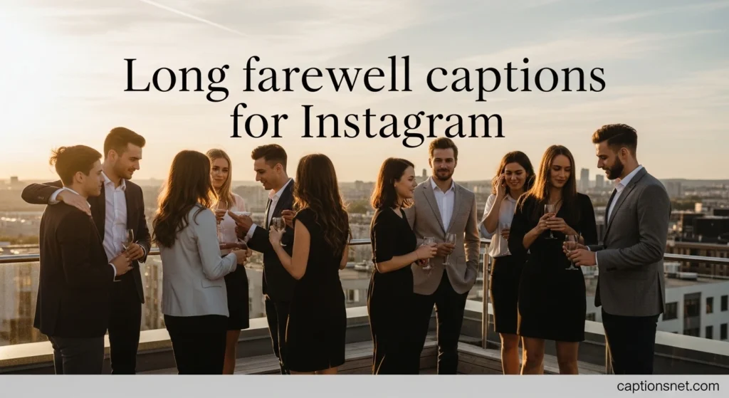 Long farewell captions for Instagram