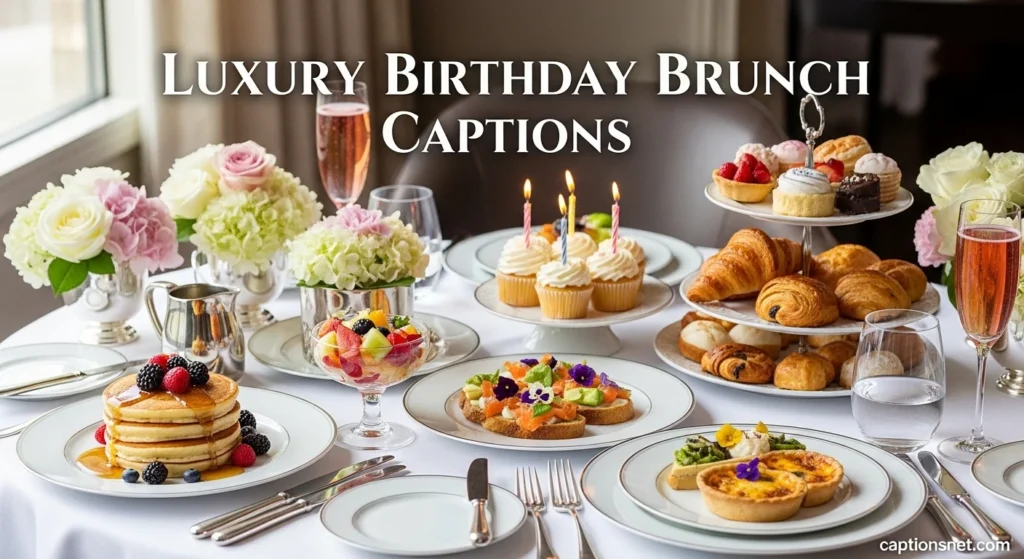 Luxury Birthday Brunch Captions