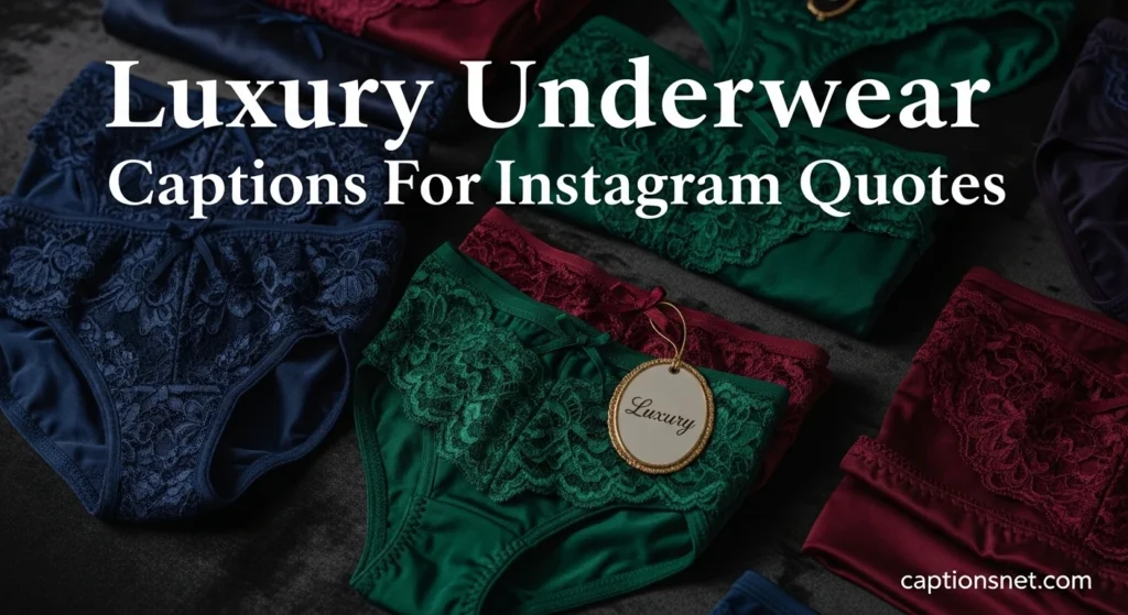Luxury Underwear Captions For Instagram Quotes