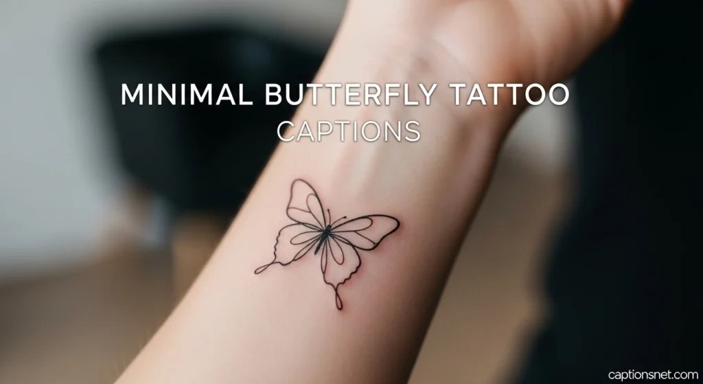 Minimal Butterfly Tattoo Captions
