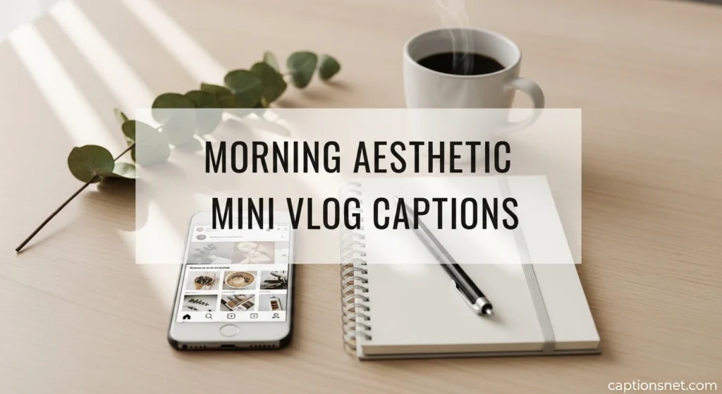 Morning Aesthetic Mini Vlog Captions