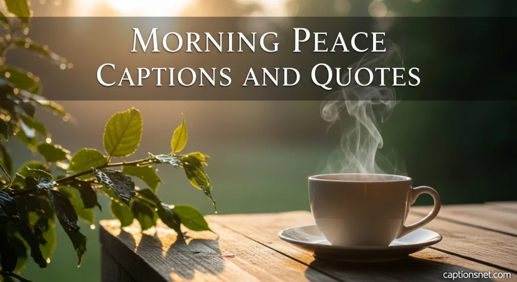 Morning Peace Captions and Quotes