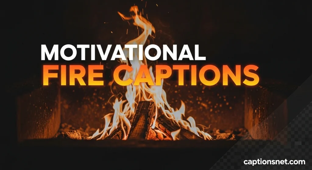 Motivational Fire Captions