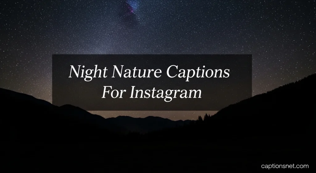 Night Nature Captions For Instagram