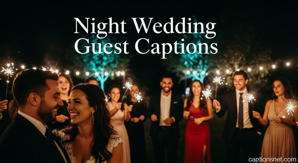 Night Wedding Guest Captions