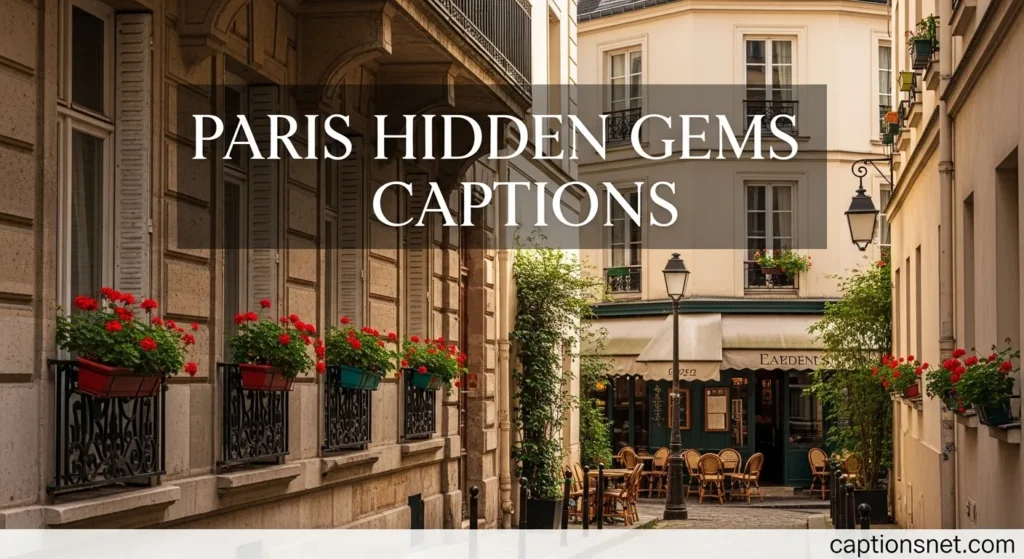Paris Hidden Gems Captions