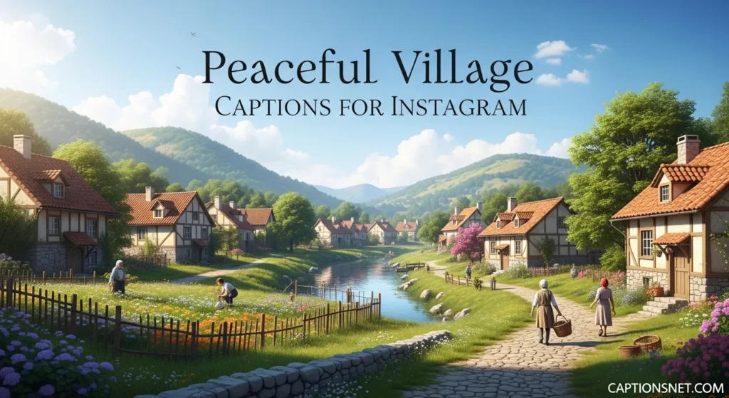 Peaceful Village Captions for Instagram