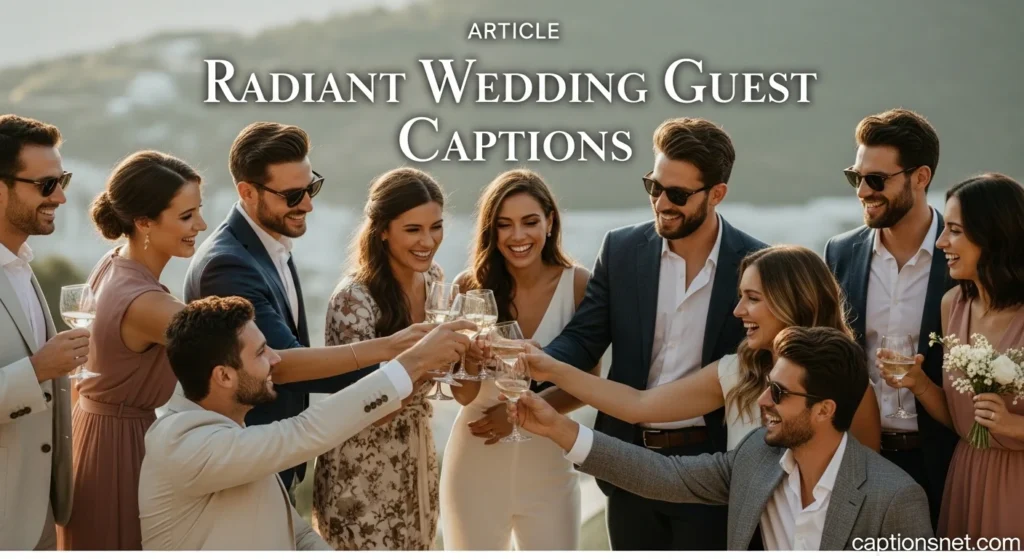 Radiant Wedding Guest Captions
