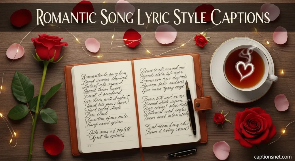 Romantic Song Lyric Style Captions