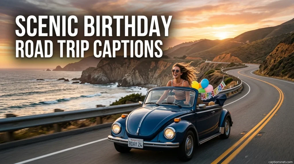 Scenic Birthday Road Trip Captions