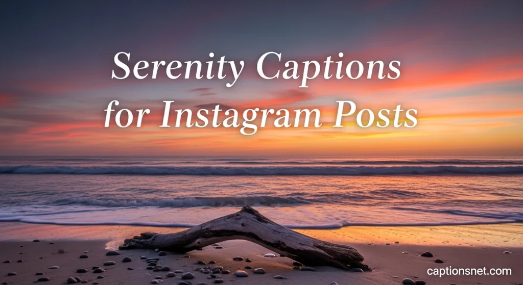 Serenity Captions for Instagram Posts