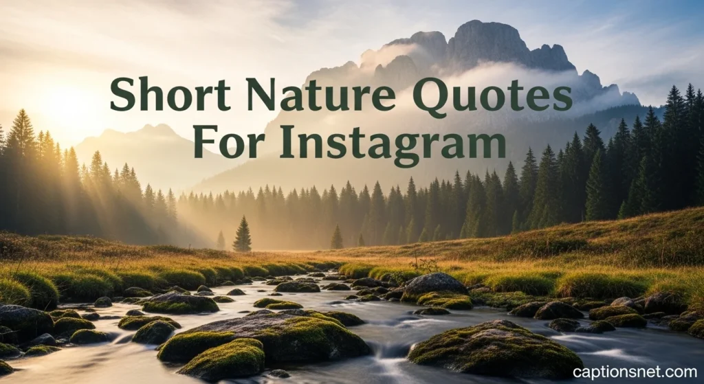 Short Nature Quotes For Instagram