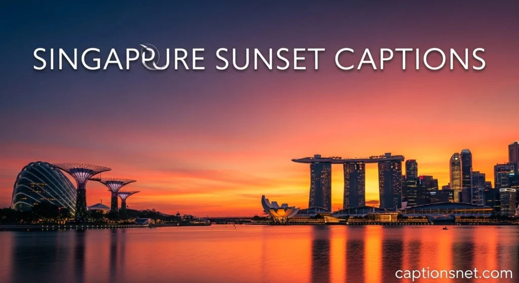 Singapore Sunset Captions