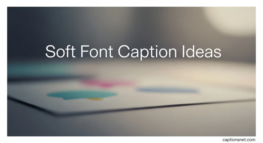 Soft Font Caption Ideas