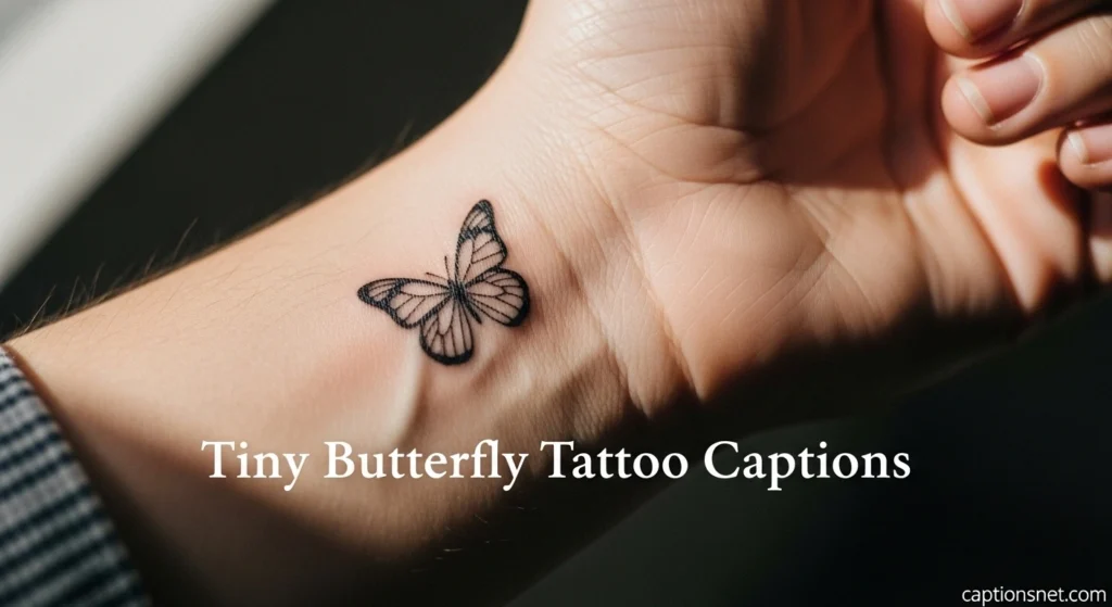 Tiny Butterfly Tattoo Captions