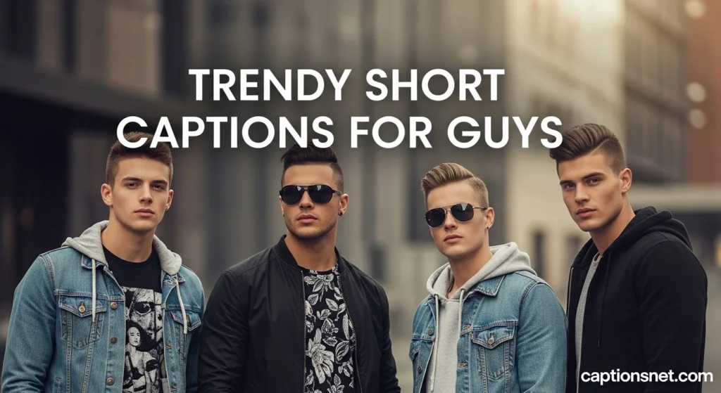 Trendy Short Captions For Guys