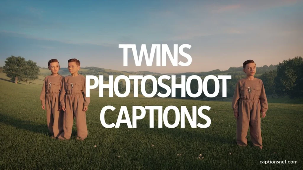 Twins Photoshoot Captions