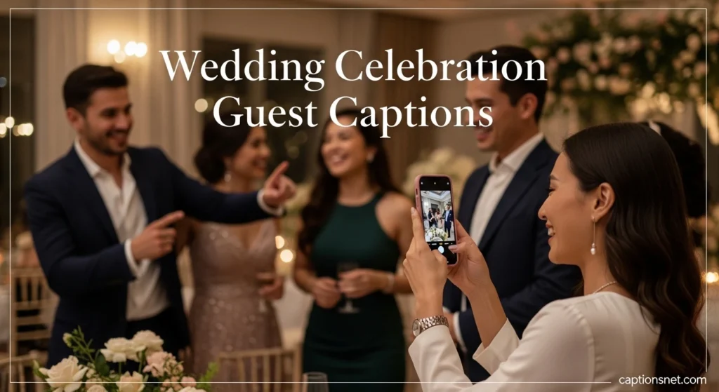 Wedding Celebration Guest Captions