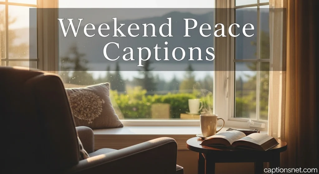 Weekend Peace Captions
