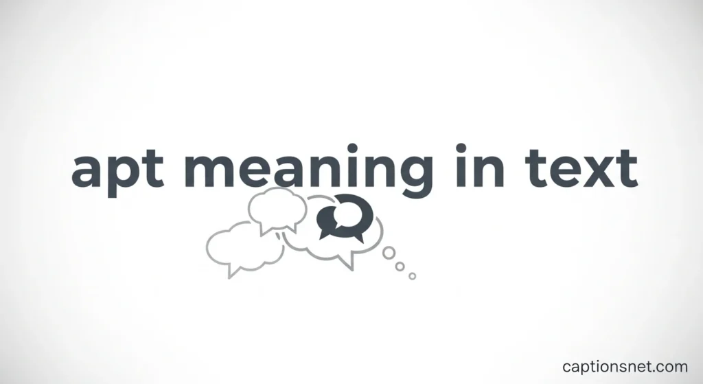 apt meaning in text