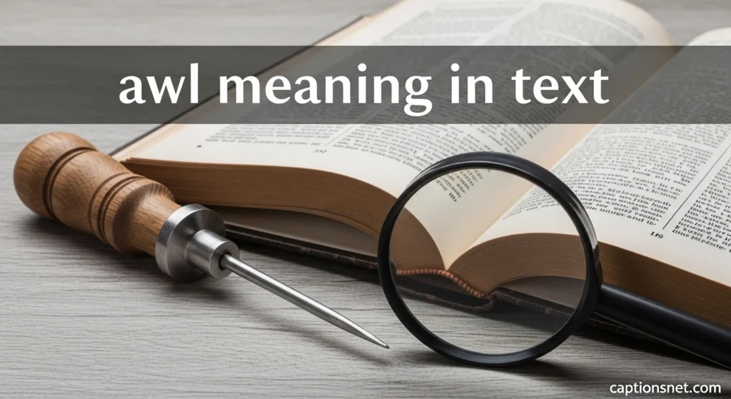 awl meaning in text