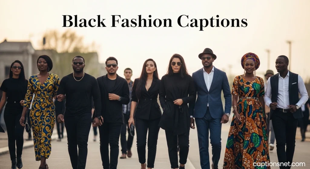Black Fashion Captions