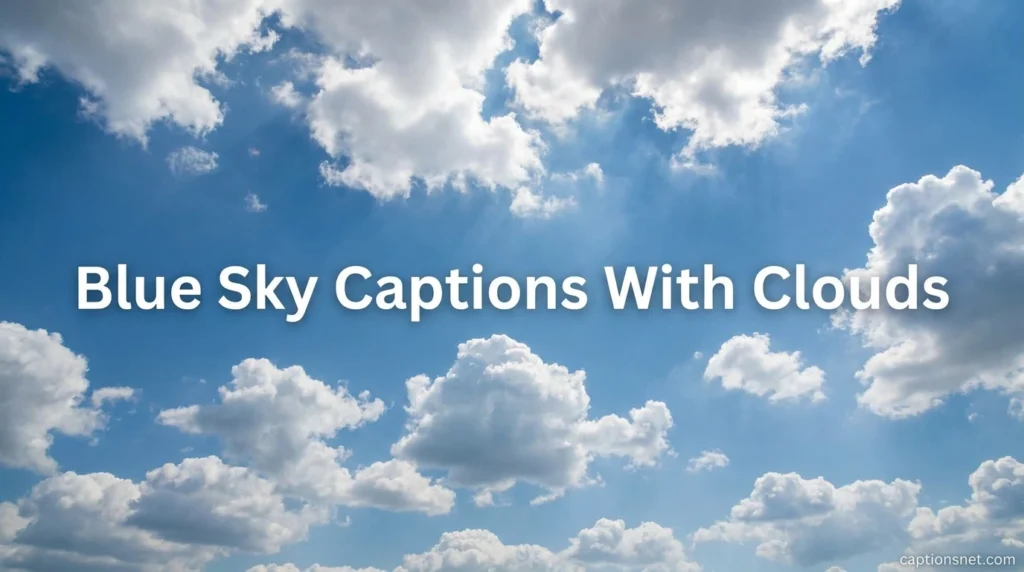 Blue Sky Captions With Clouds