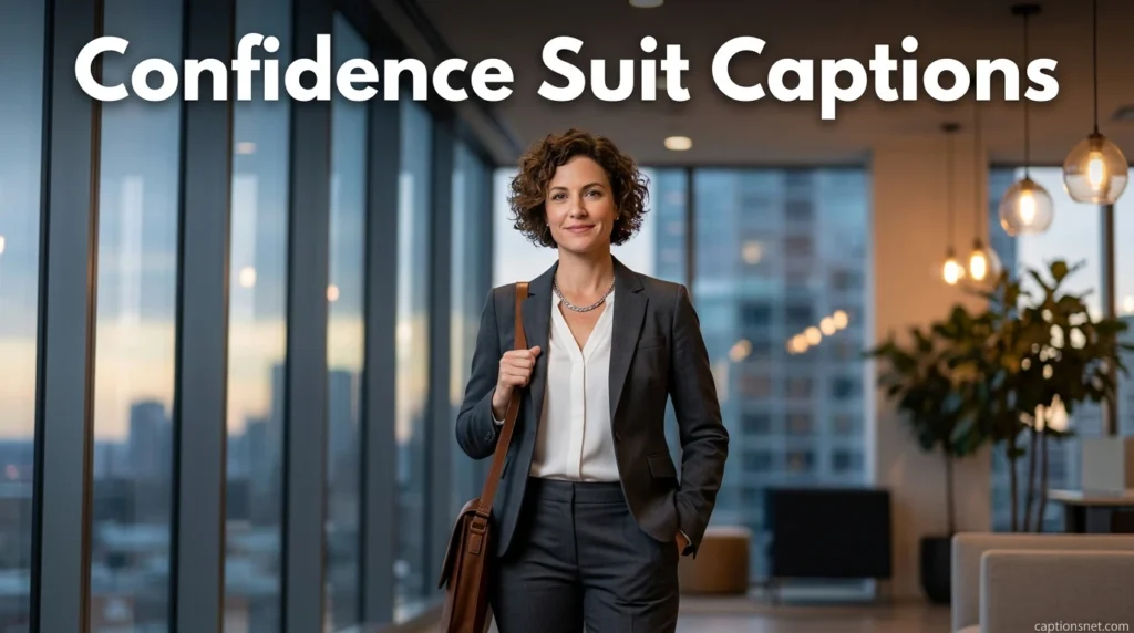 Confidence Suit Captions