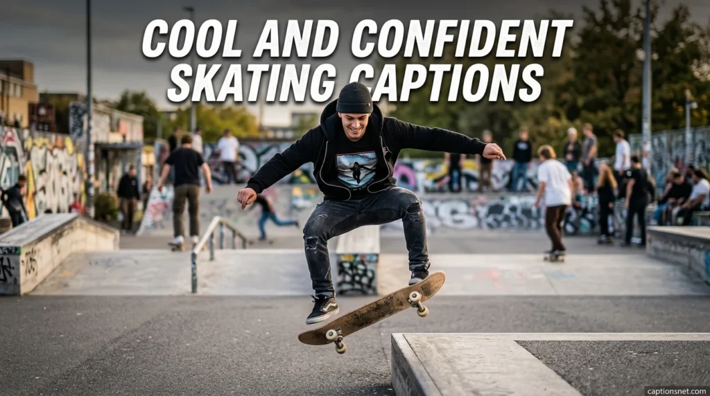 Cool And Confident Skating Captions