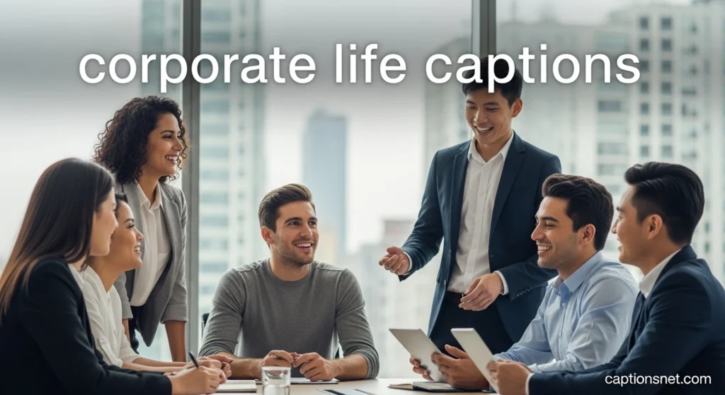 corporate life captions
