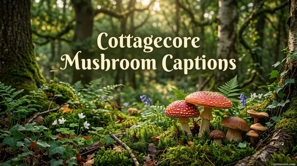 Cottagecore Mushroom Captions