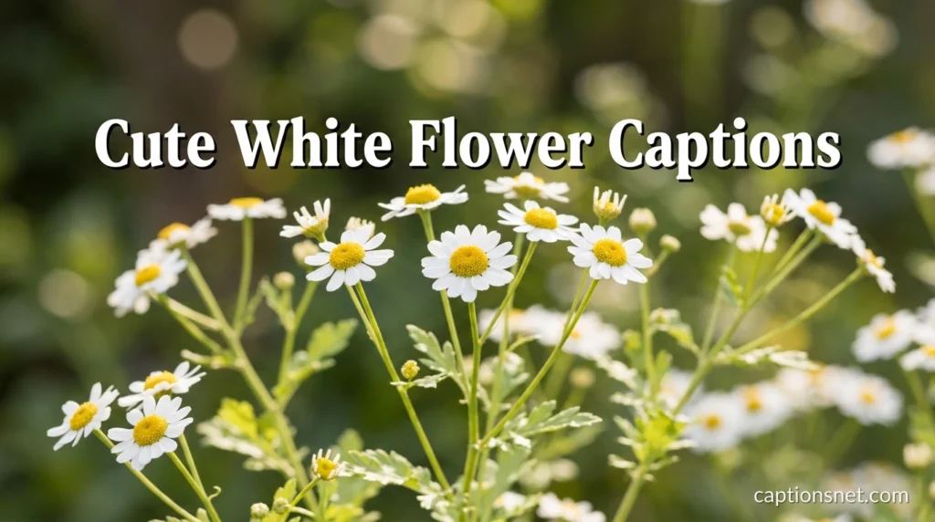 Cute White Flower Captions