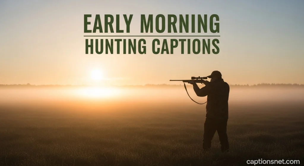 Early Morning Hunting Captions