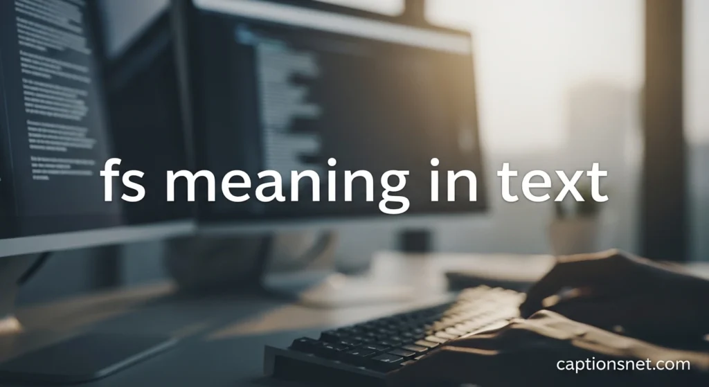 fs meaning in text