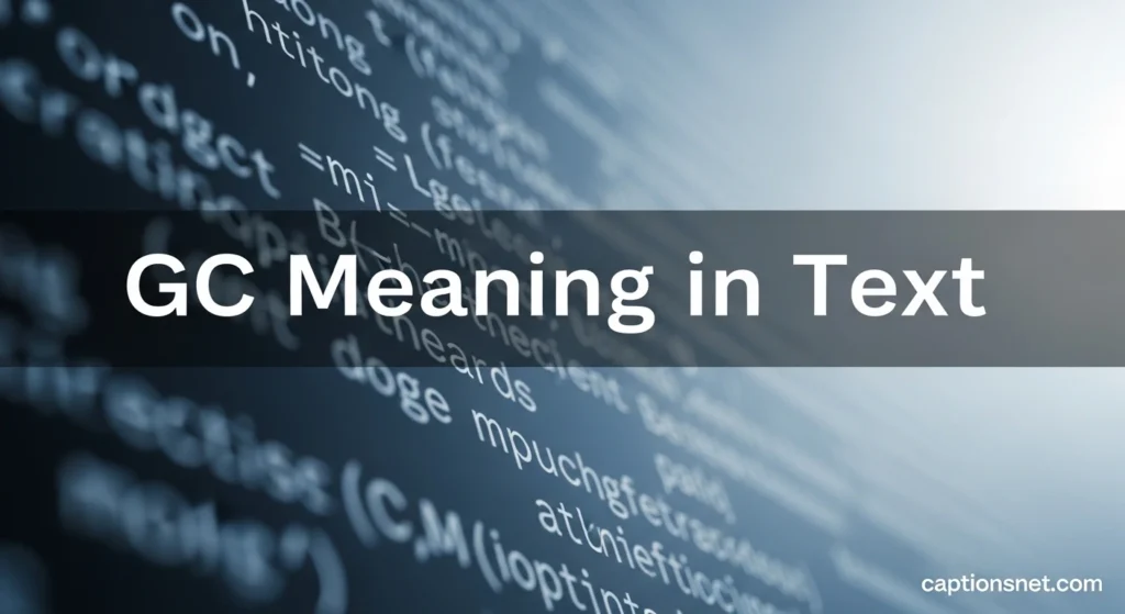 GC Meaning in Text