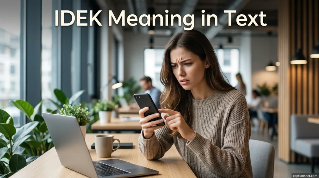 IDEK Meaning in Text