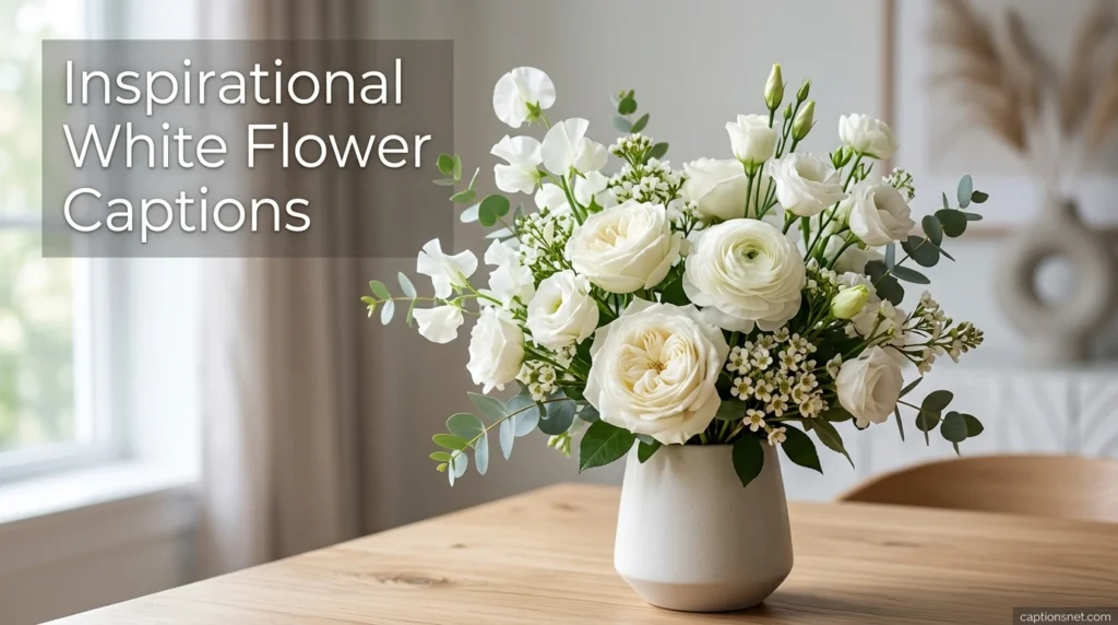 Inspirational White Flower Captions