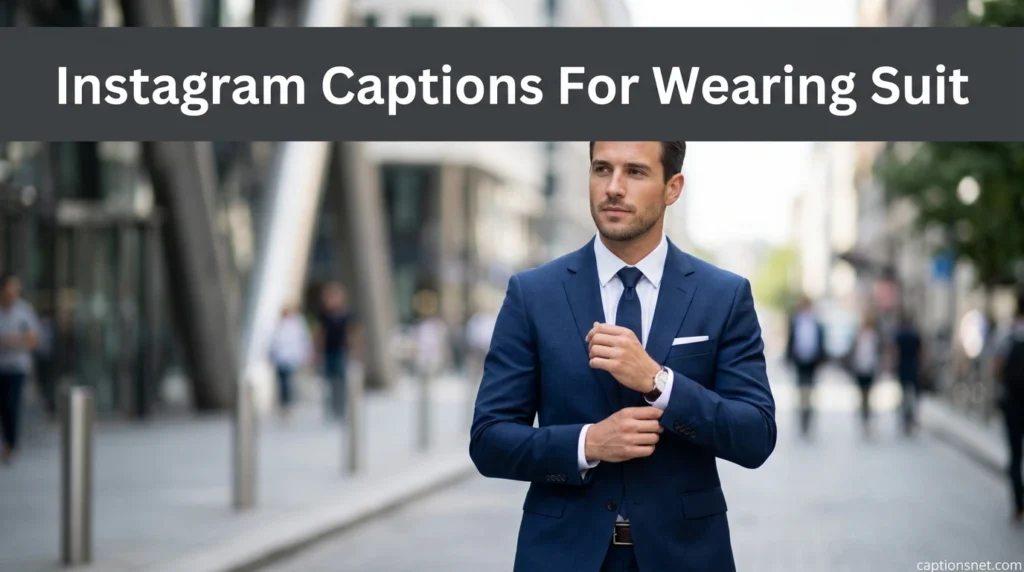 Instagram Captions For Wearing Suit