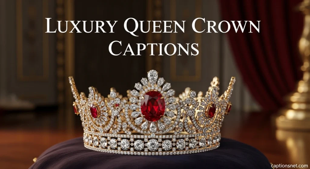 Luxury Queen Crown Captions