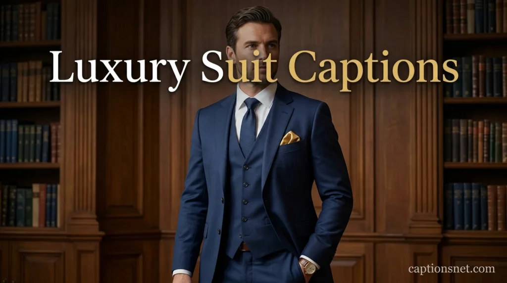 Luxury Suit Captions