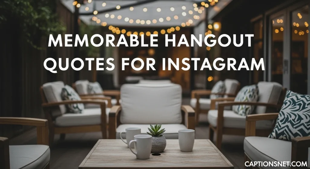 Memorable Hangout Quotes for Instagram