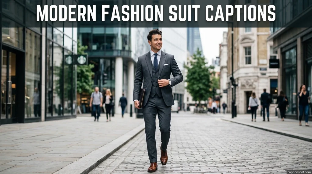 Modern Fashion Suit Captions