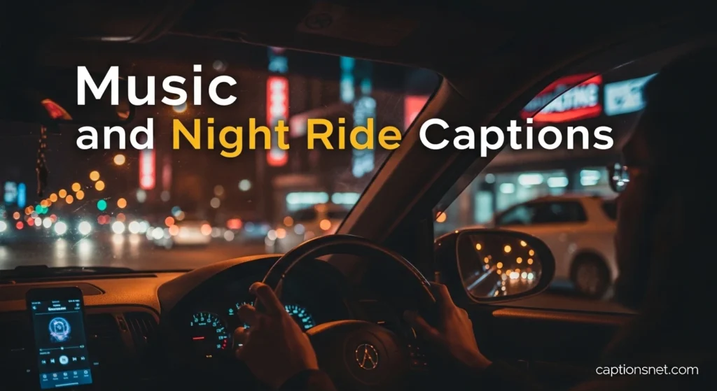 Music and Night Ride Captions