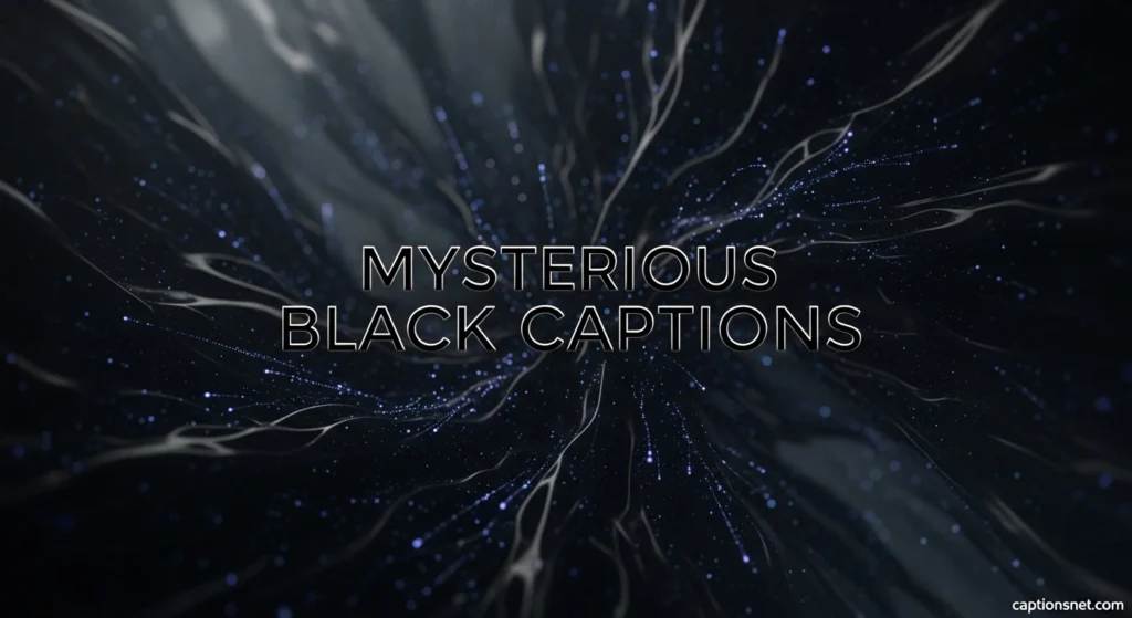 Mysterious Black Captions