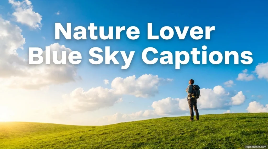 Nature Lover Blue Sky Captions