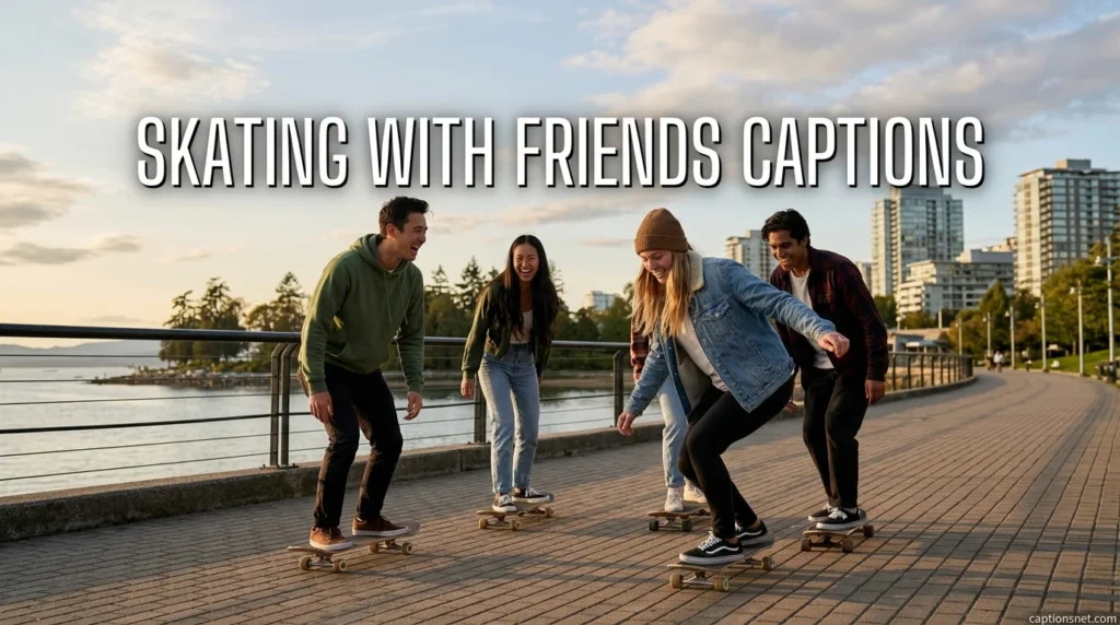 Skating With Friends Captions
