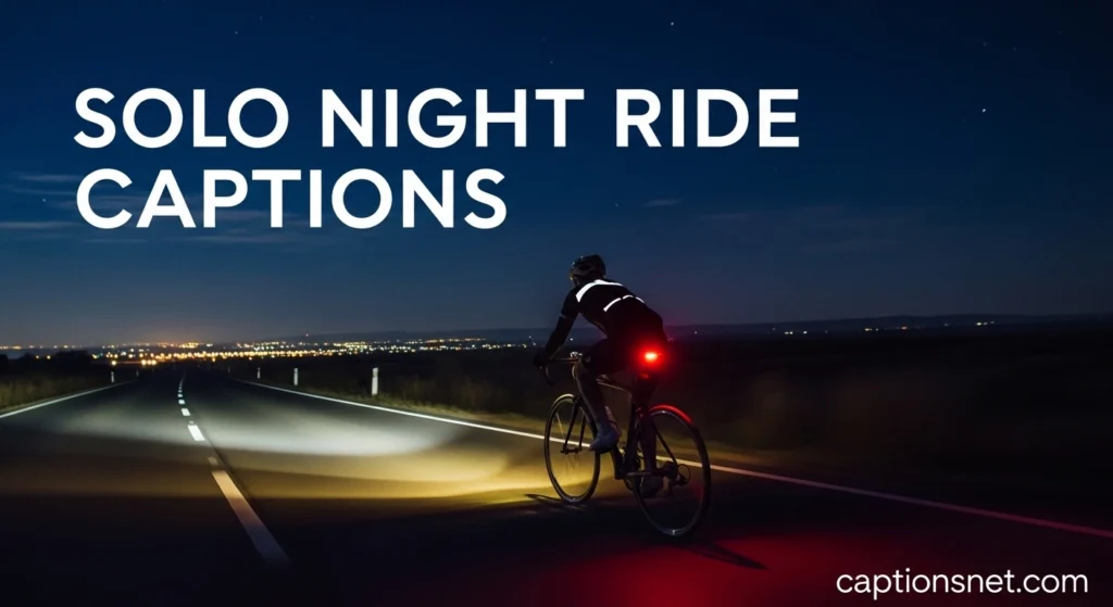 Solo Night Ride Captions